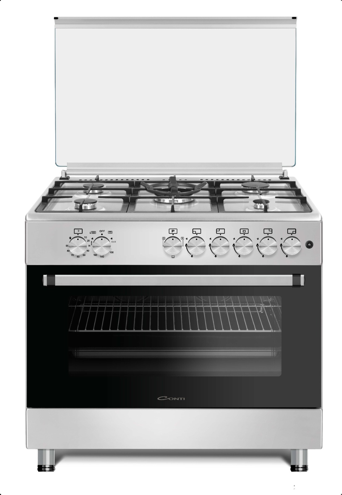 CONTI GAS COOKER - 90CM - 5 BURNERS - CAST IRON