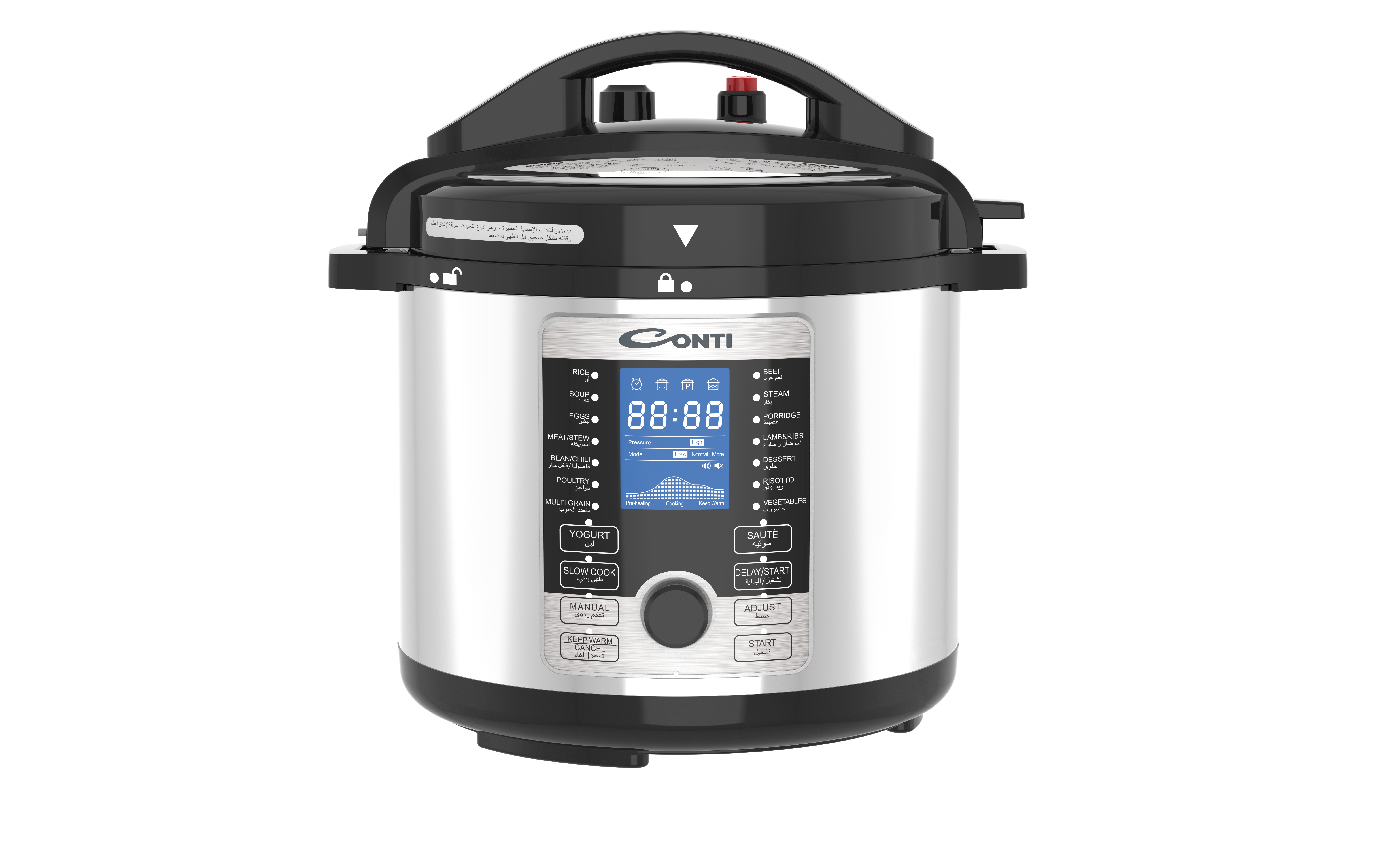 CONTI PRESSURE COOKER - 10L - 15P - STAINLESS STEEL